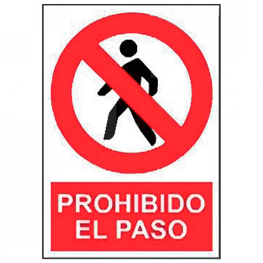 Prohibición PR-3015 - Prohibido el paso sin los equipos de protección y ...