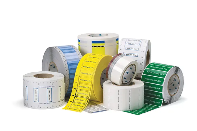 Etiquetas industriales, ejemplos